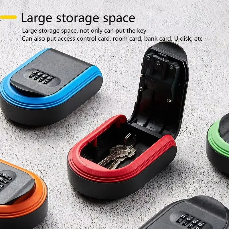 Lockbox Key Secure - Wall Mount Key Lock Box, 4