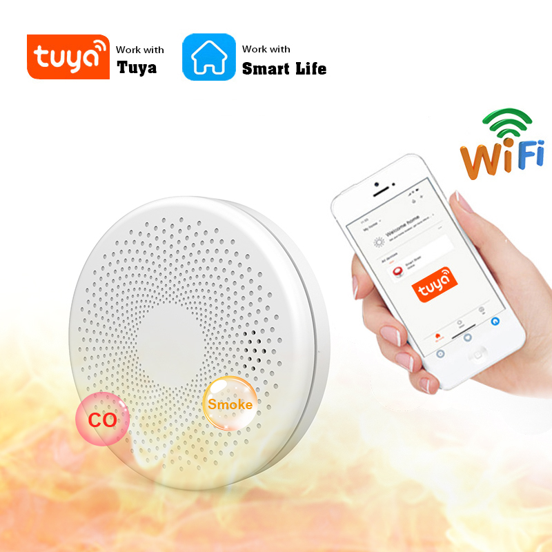 2 in 1 Version WiFi Tuya Smart - مراجعة Smoke Detector Interconnected وسعره