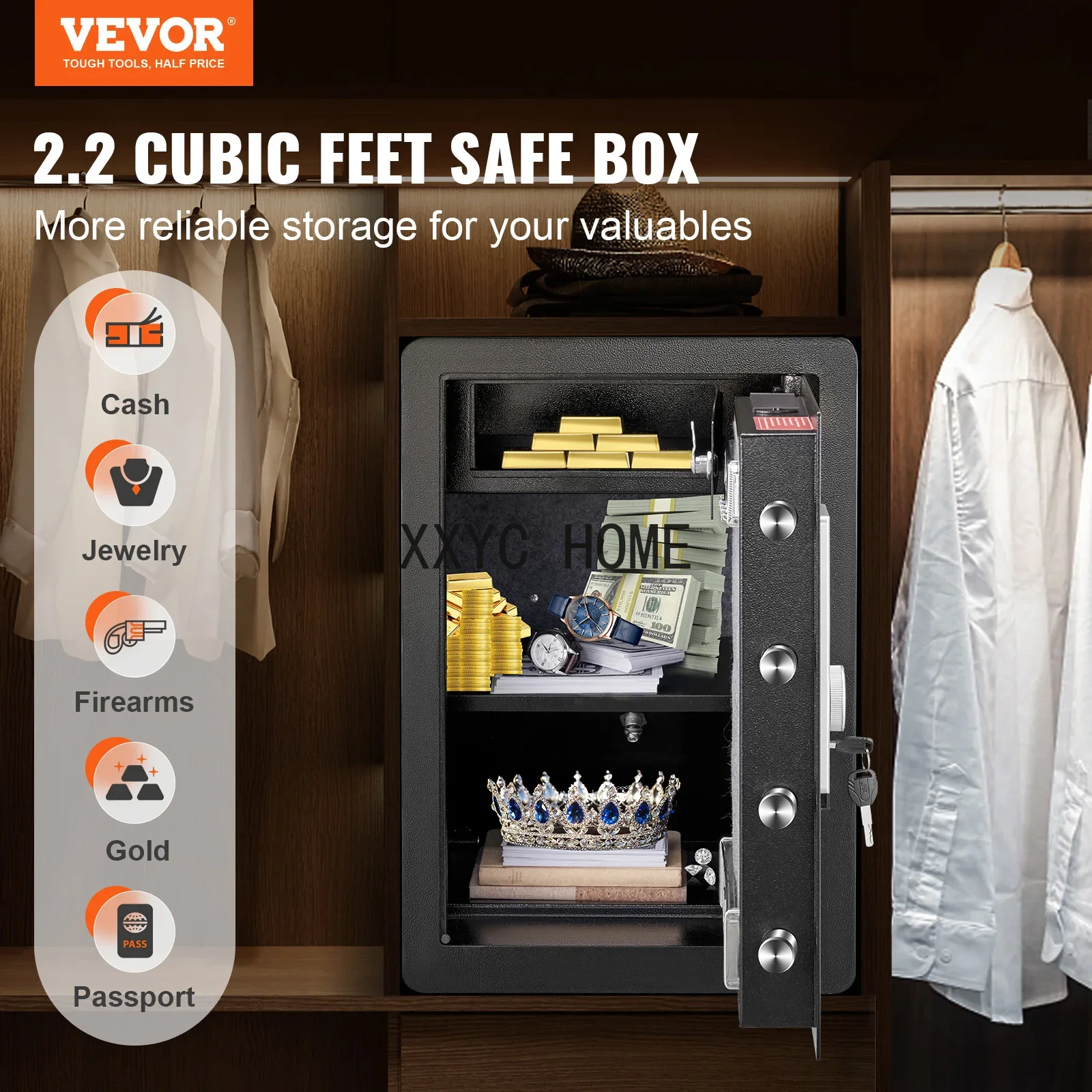 Electric Safe 2.2/1.8 Cubic Fe - مراجعة Fire Safe Document وسعره