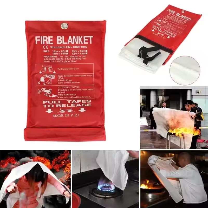 1mx1m Fire Blanket Emergency E - مراجعة Fire Blanket Kitchen وسعره