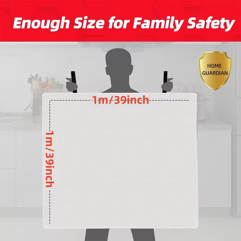 1mx1m Fire Blanket Emergency E - مراجعة Fire Blanket Kitchen وسعره