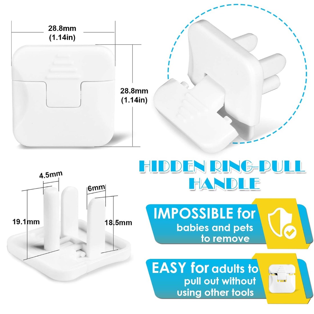 38 Pcs White Plastic Childproo - مراجعة Outlet Cover Baby وسعره