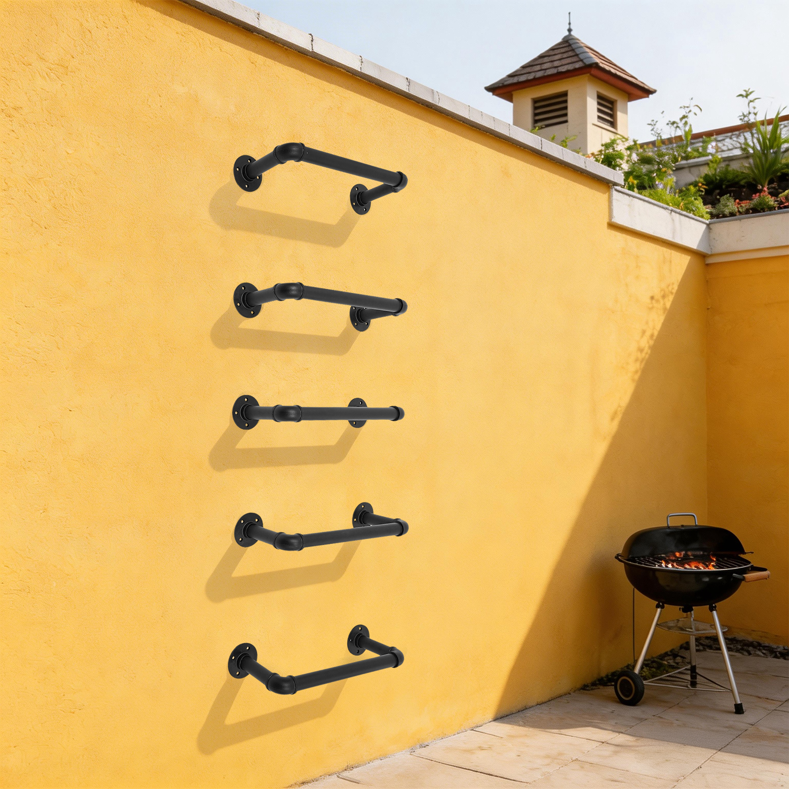 5 Pcs Wall Mounted Emergency E - مراجعة Fire Escape Ladder وسعره
