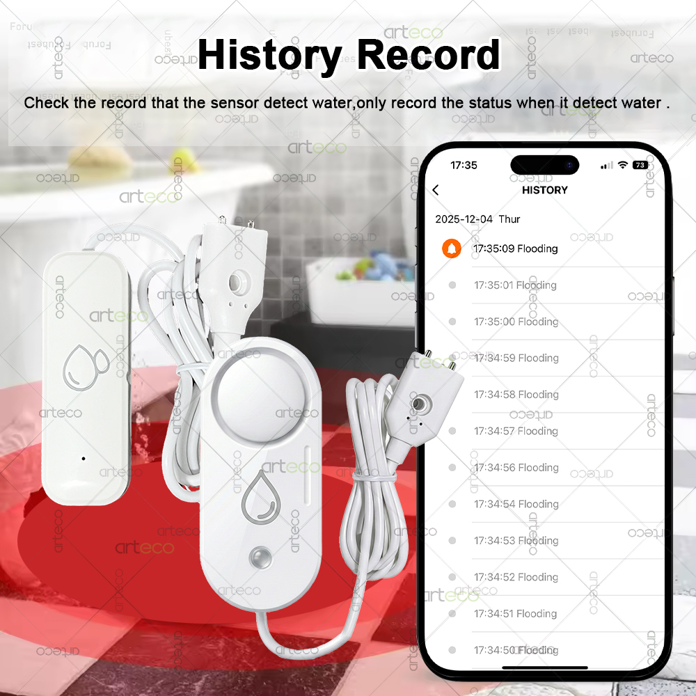 Zigbee Water Leak Sensor Flood - مراجعة Water Alarm Sensor وسعره