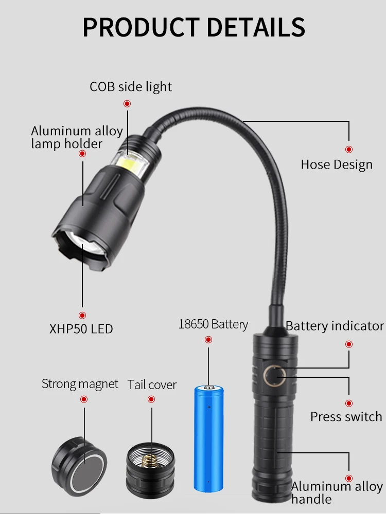 USB Rechargeable XHP50 LED Fla - مراجعة Power Outage Light وسعره