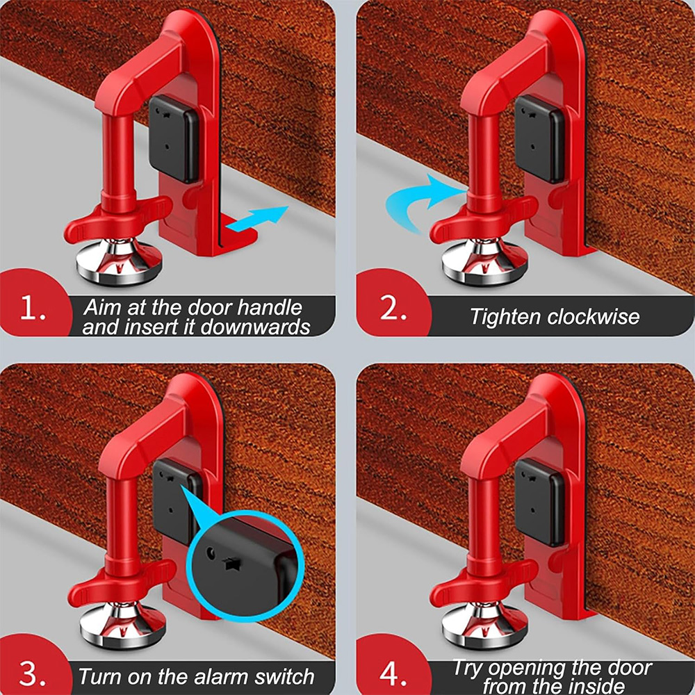Battery Powered Alarm Door Sto - مراجعة Door Stop Alarm وسعره
