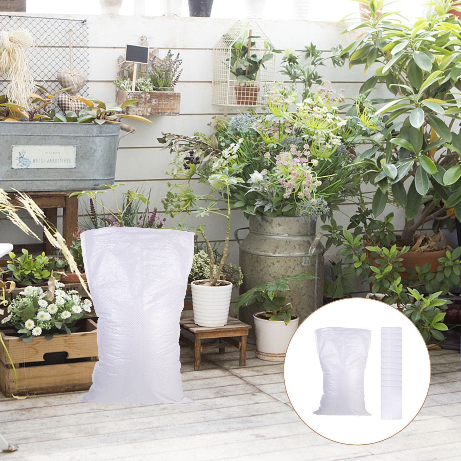 16Pcs Empty Woven Flood Sandba - مراجعة Flood Barrier Bag وسعره