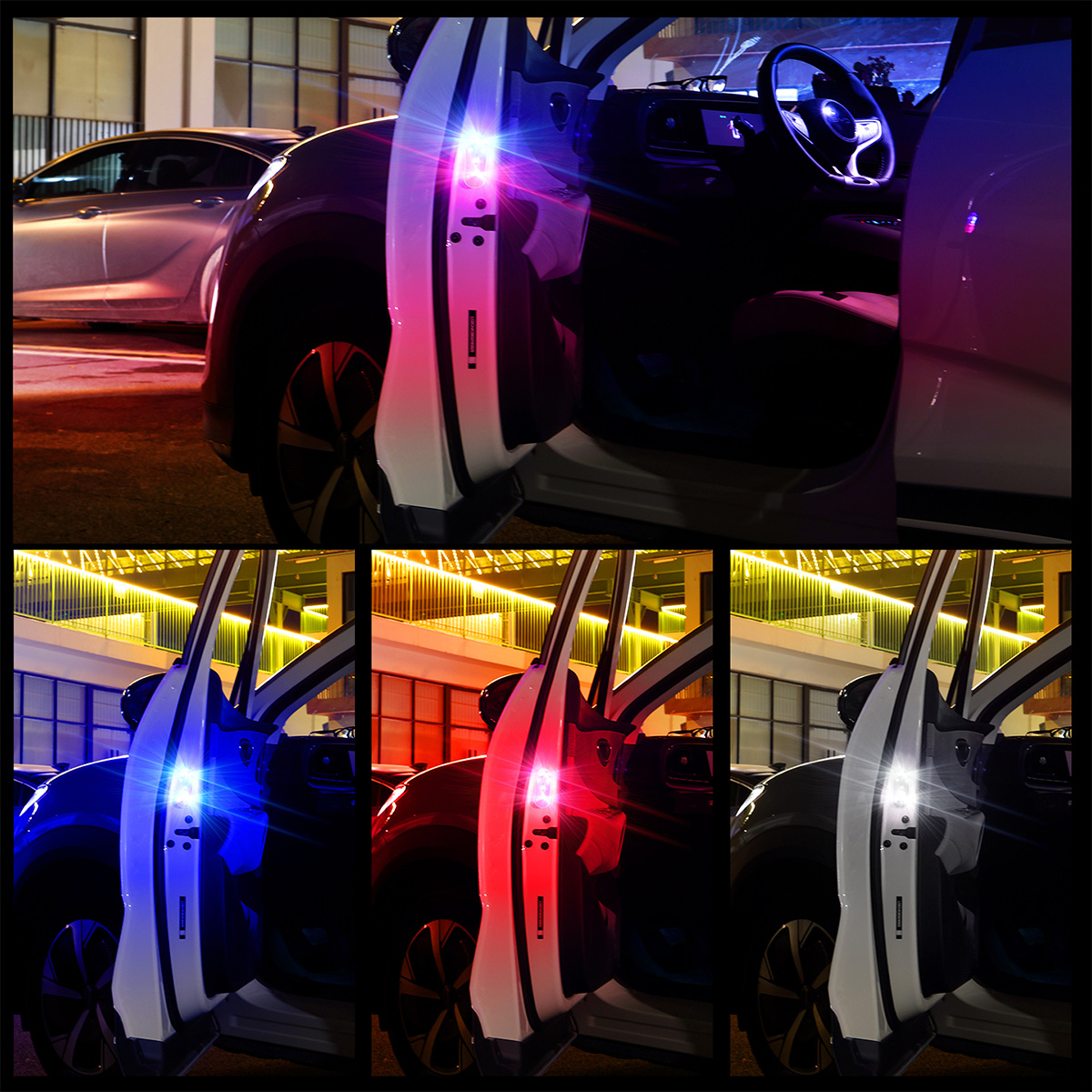 1/2pcs Car Door LED Strobe War - مراجعة Emergency Exit Sign وسعره