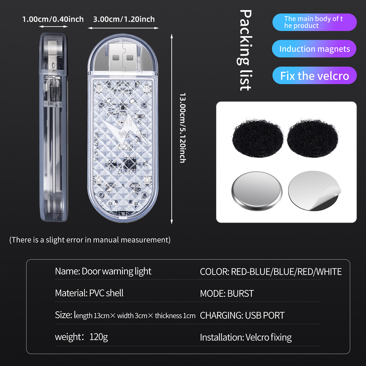 1/2pcs Car Door LED Strobe War - مراجعة Emergency Exit Sign وسعره