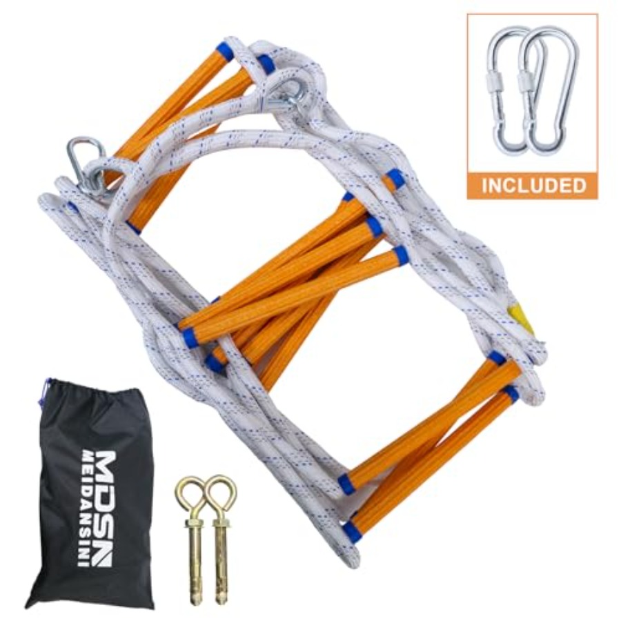 Rope Ladder, 49 Feet Emergency - مراجعة Fire Escape Ladder وسعره