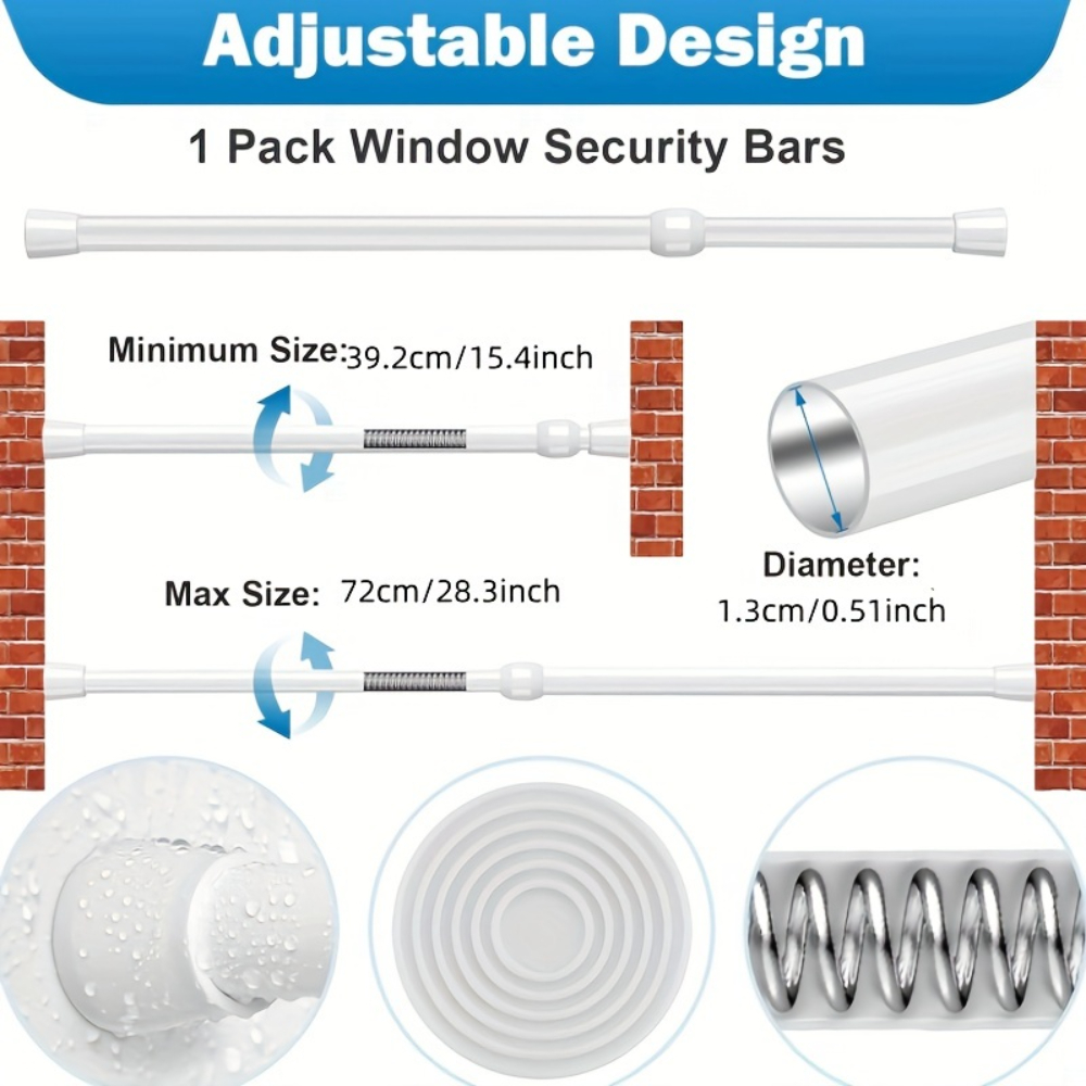 Adjustable Metal Window & Door - مراجعة Window Lock Bar وسعره