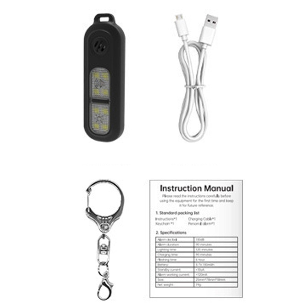 130dB Night Running Safety War - مراجعة Personal Alarm Keychain وسعره