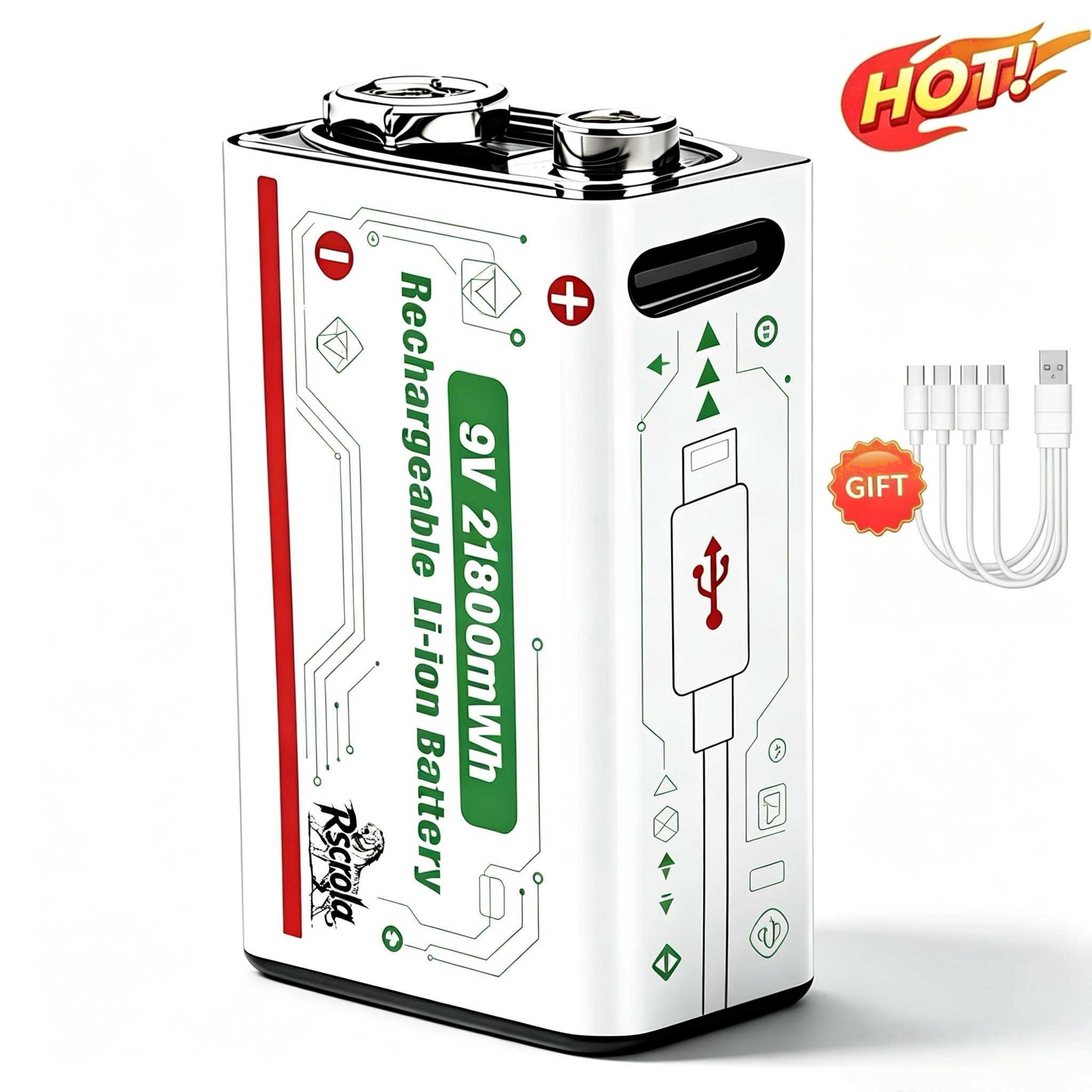 9V 21800mWh Rechargeable Lithi - مراجعة Smoke Detector Interconnected وسعره