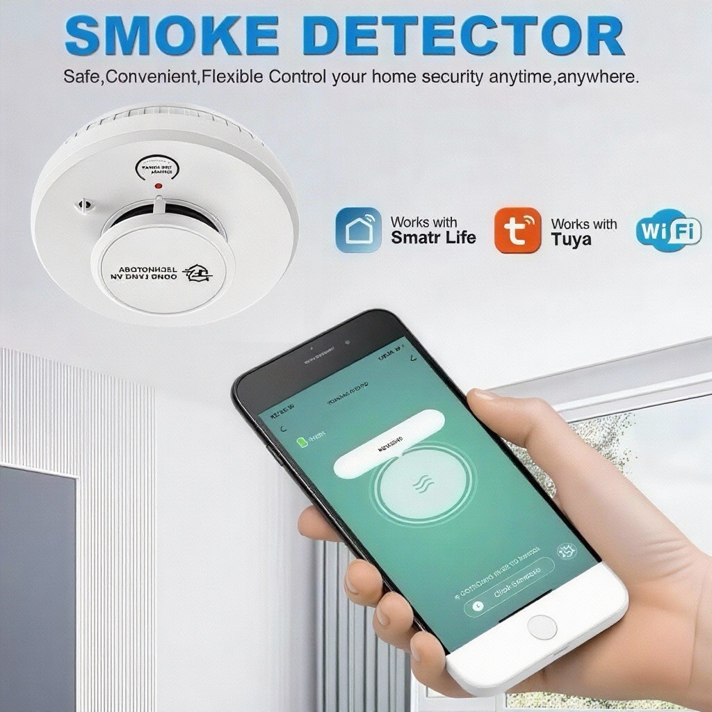 DFA Wifi Smoke Detector 2 in1  - مراجعة Smoke Detector Interconnected وسعره