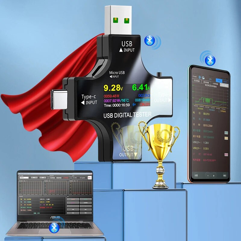 USB Tester DC Type-C PD Digita - مراجعة Co Detector Plug وسعره