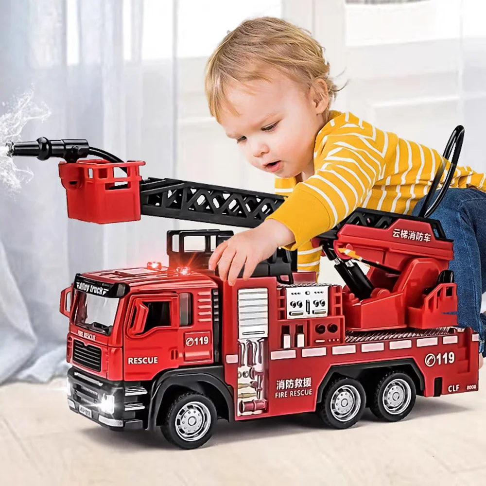 1/32 Fire Engine Car Toy Model - مراجعة Fire Escape Ladder وسعره