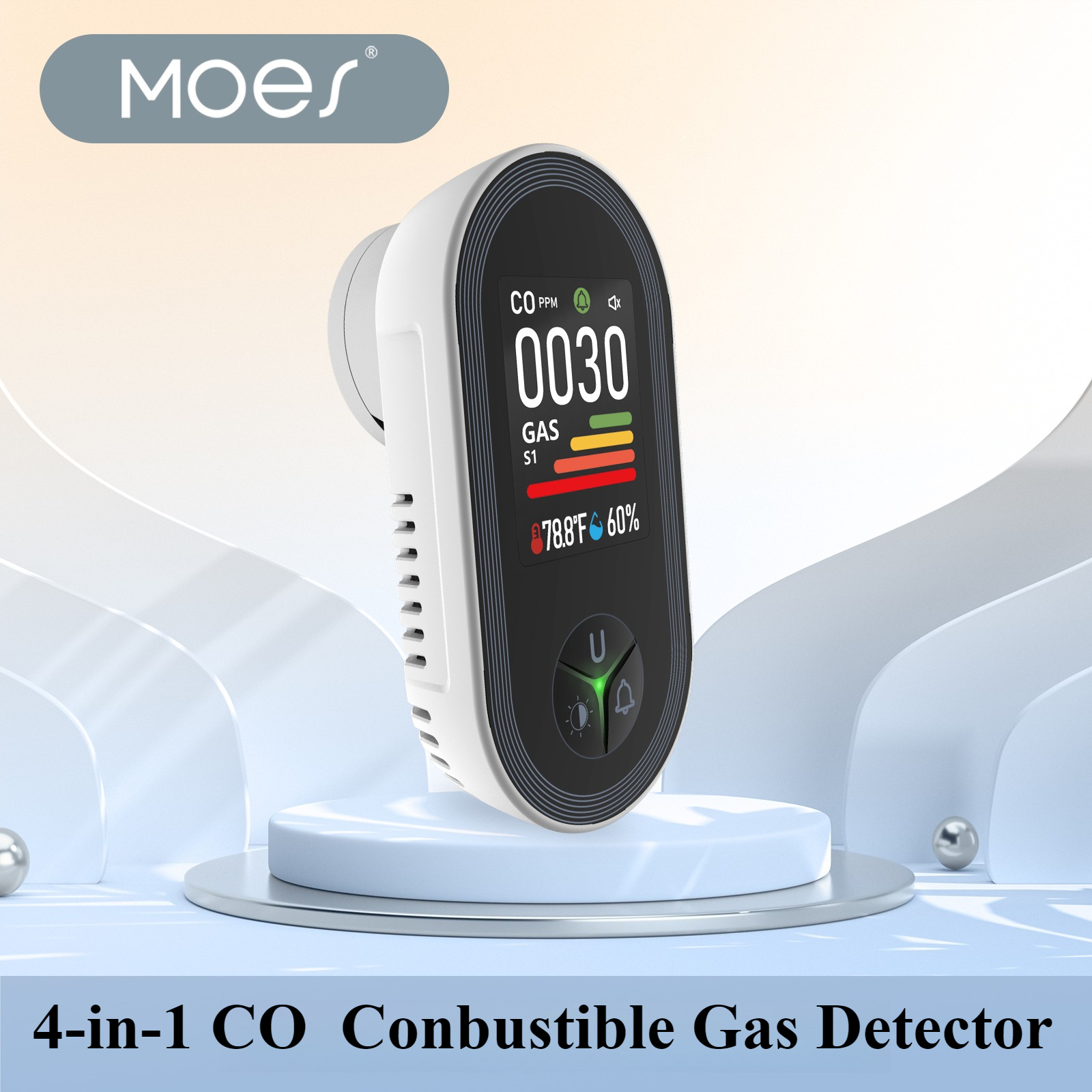 MOES 4-in-1 Plug-in Gas Detect - مراجعة Co Detector Plug وسعره