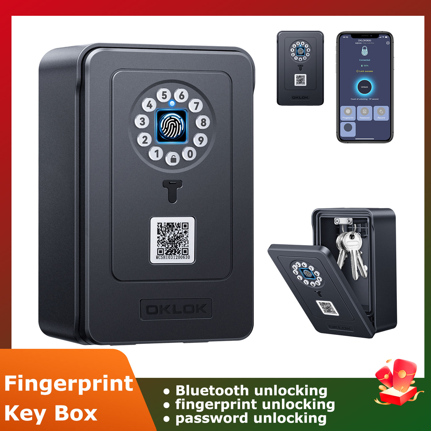 Wireless Smart lock Box Blueto - مراجعة Lockbox Key Secure وسعره