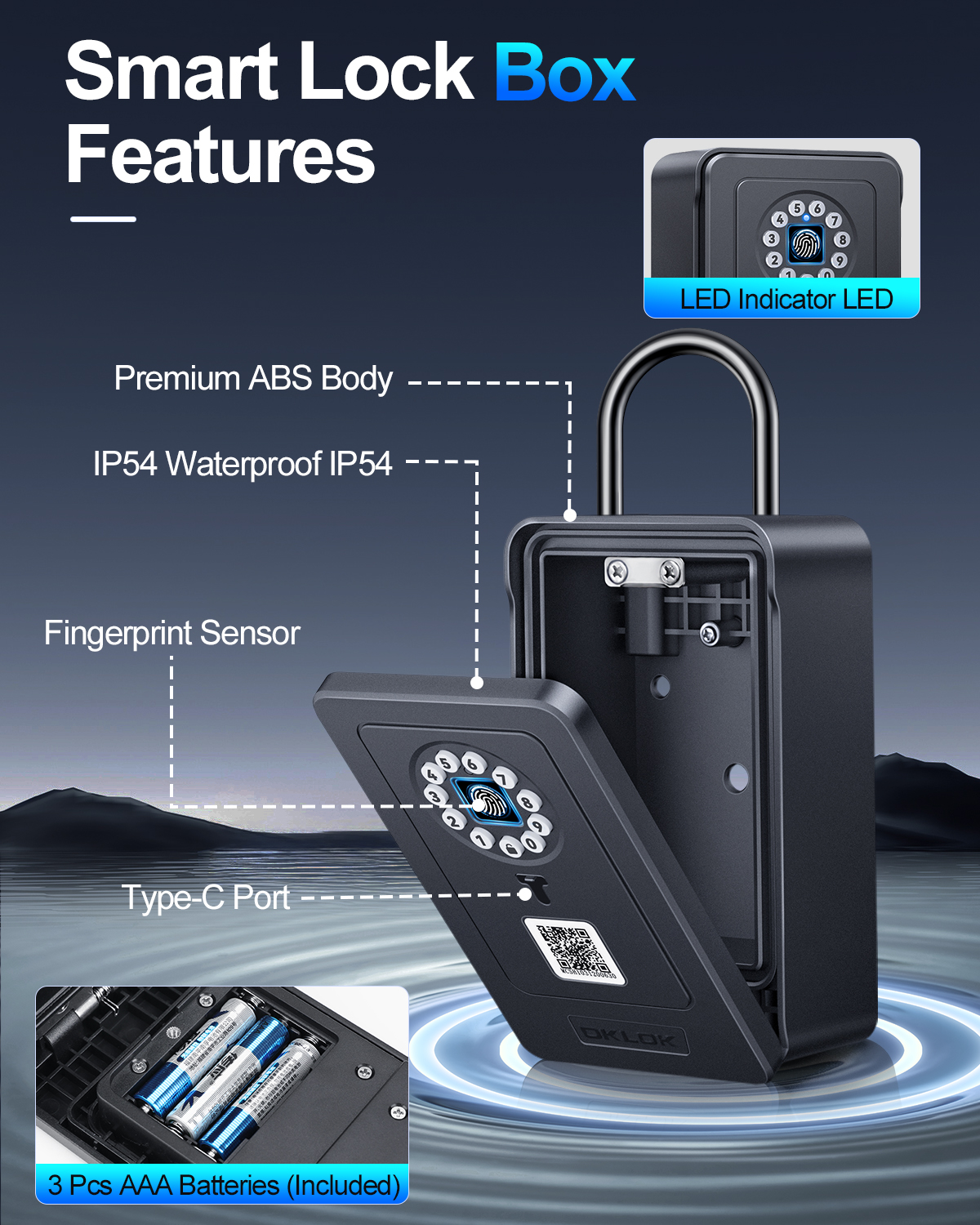 Wireless Smart lock Box Blueto - مراجعة Lockbox Key Secure وسعره