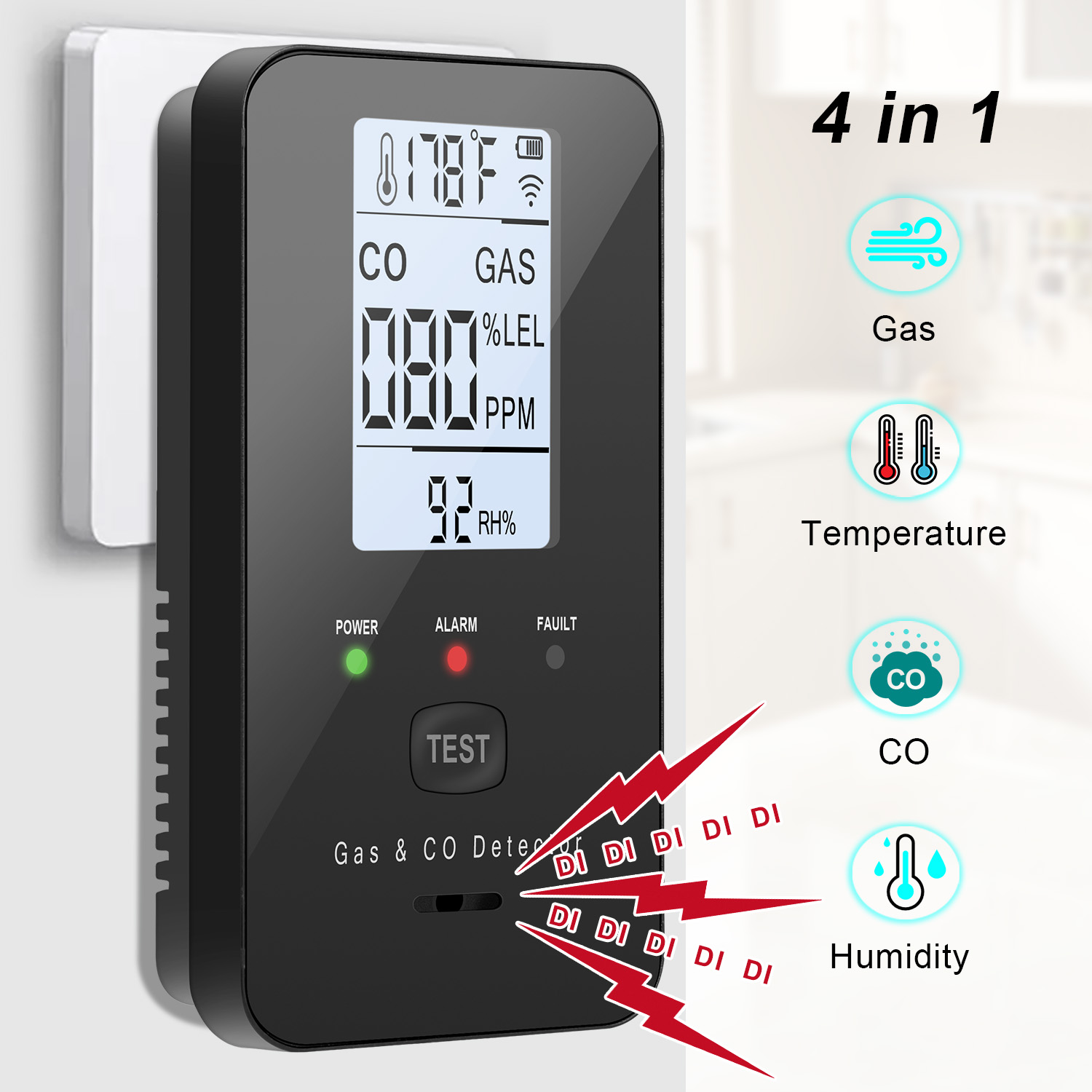 Natural Gas & Carbon Monoxide  - مراجعة Co Detector Plug وسعره