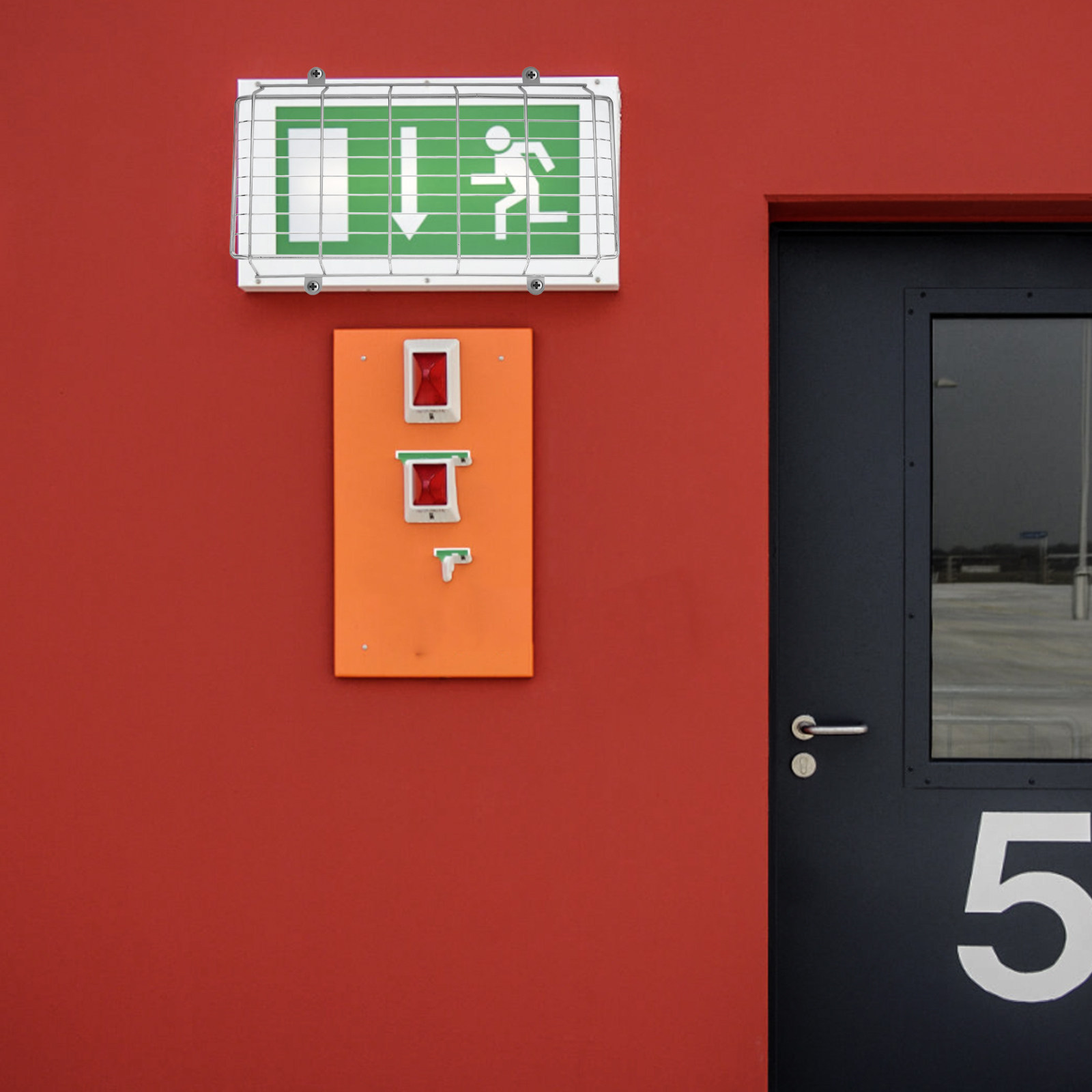 Iron LED Exit Sign Protective  - مراجعة Emergency Exit Sign وسعره