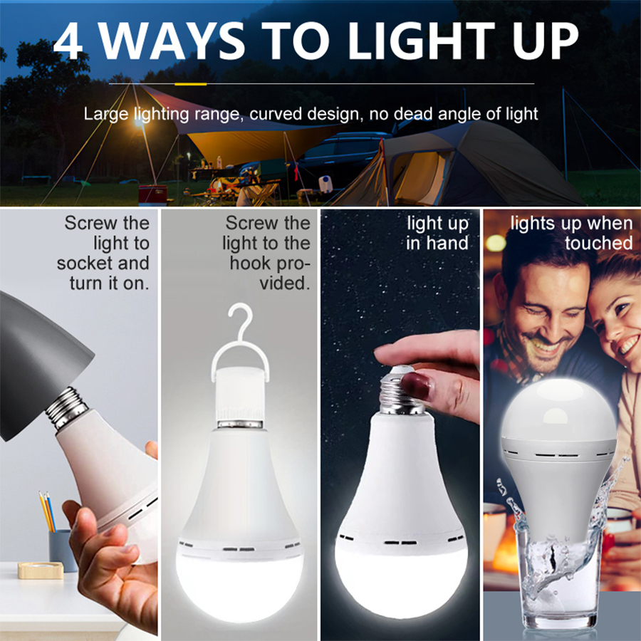 LED Rechargeable Light Bulb Hi - مراجعة Power Outage Light وسعره
