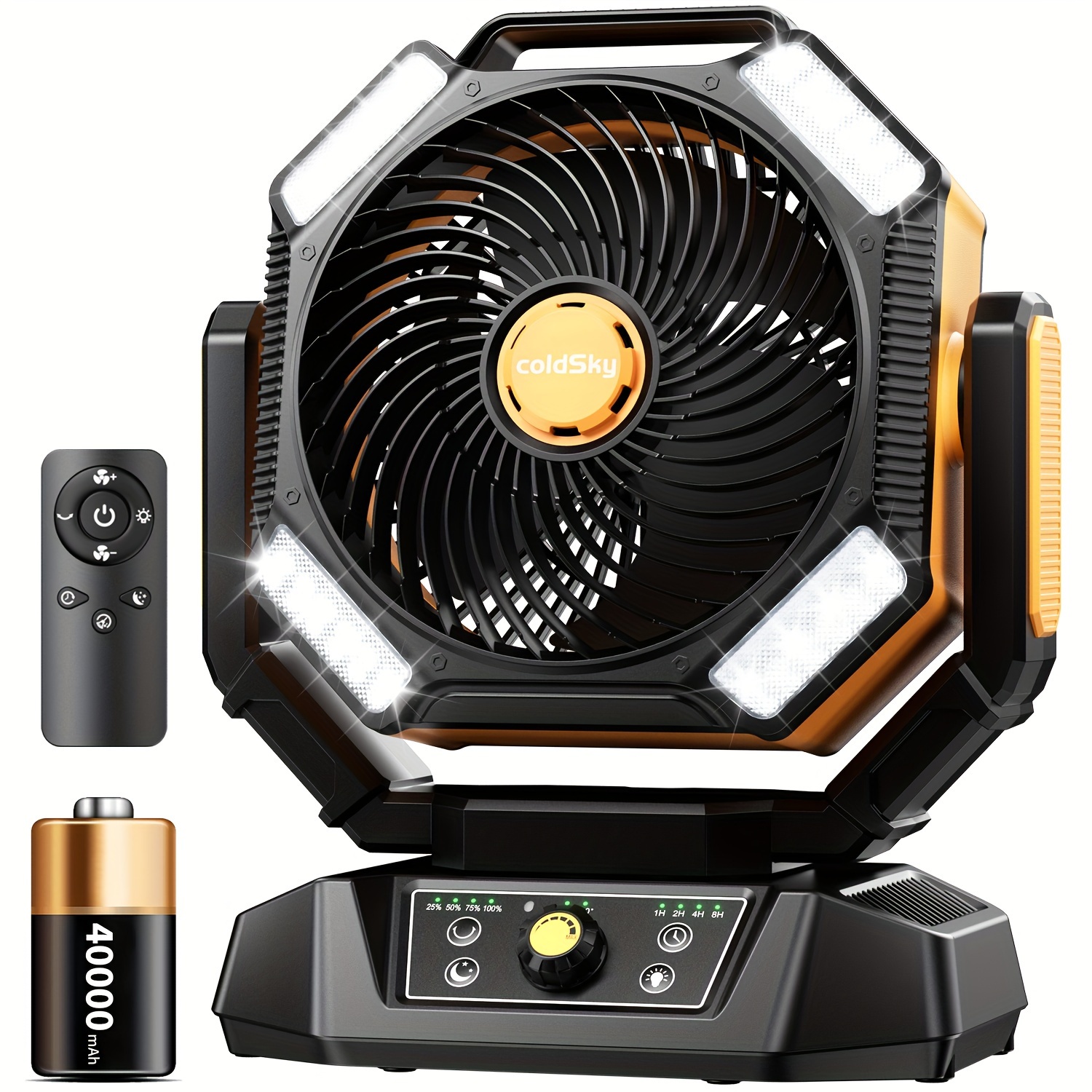 coldSky  Camping Fan, Battery  - مراجعة Power Outage Light وسعره