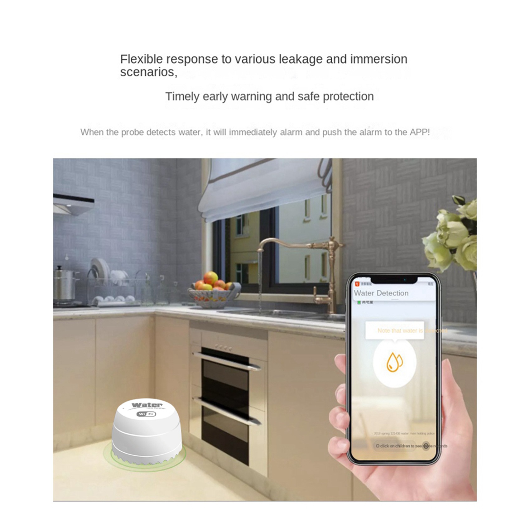 ABKW-3X Wifi Crow Smart Water  - مراجعة Water Alarm Sensor وسعره