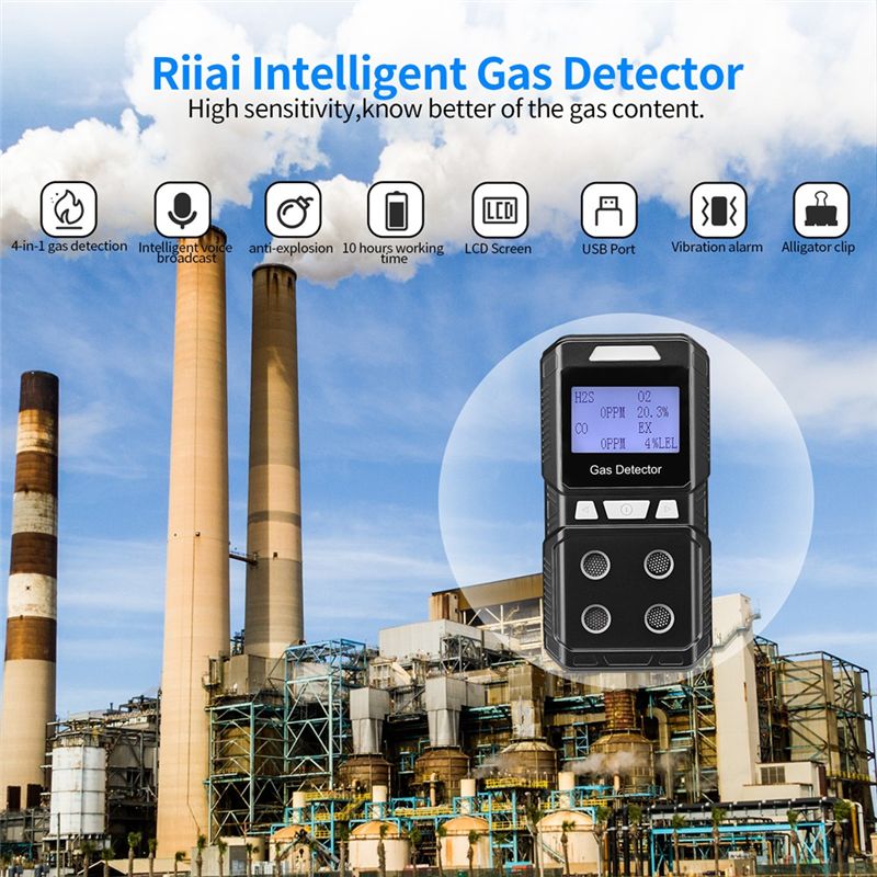 Portable 4 Gas Detector Toxic  - مراجعة Co Detector Plug وسعره