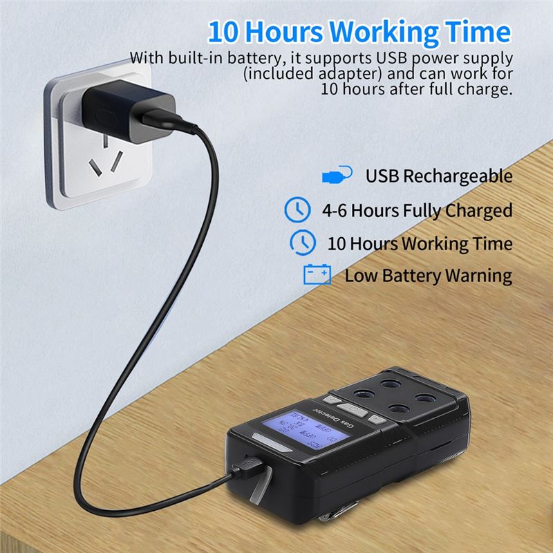 Portable 4 Gas Detector Toxic  - مراجعة Co Detector Plug وسعره