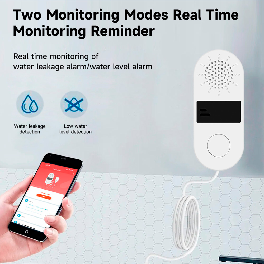 Tuya Wifi Water Leak Detector  - مراجعة Water Alarm Sensor وسعره