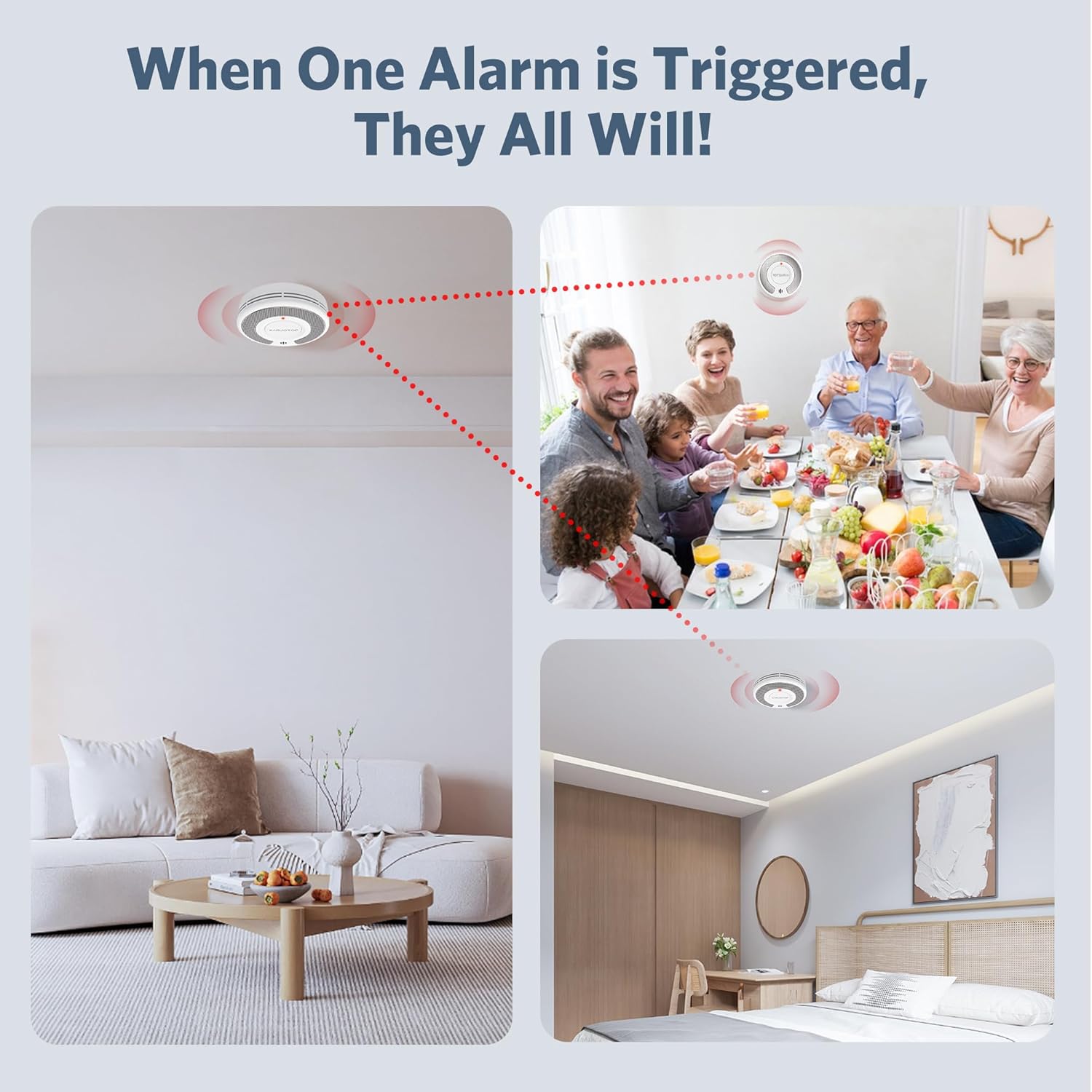 Wireless Interlinked Tuya Smok - مراجعة Smoke Detector Interconnected وسعره