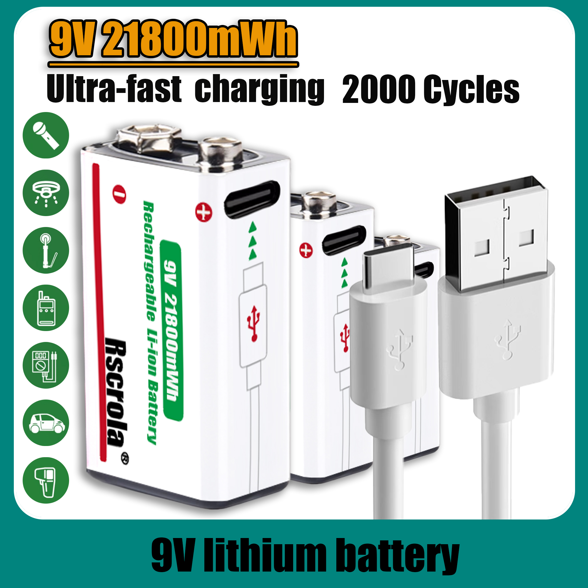 Long-Lasting 9V Lithium ion Re - مراجعة Smoke Detector Interconnected وسعره