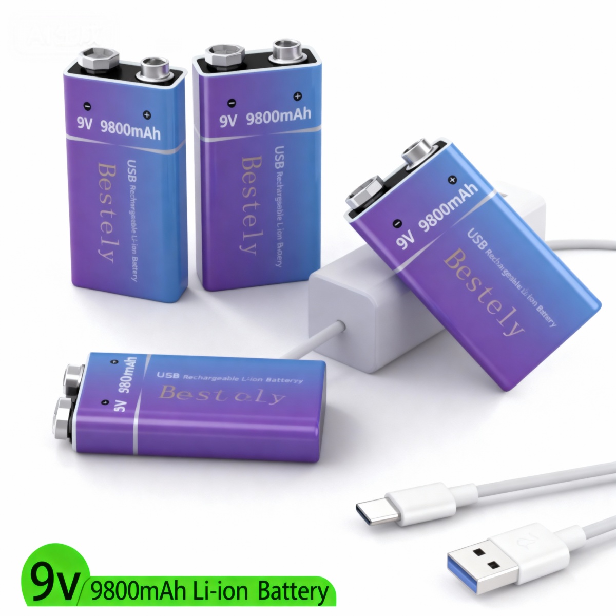 New 9V Rechargeable Li-ion Bat - مراجعة Smoke Detector Interconnected وسعره