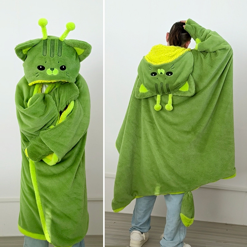 Cartoon Cute Alien Cat Hooded  - مراجعة Fire Blanket Kitchen وسعره