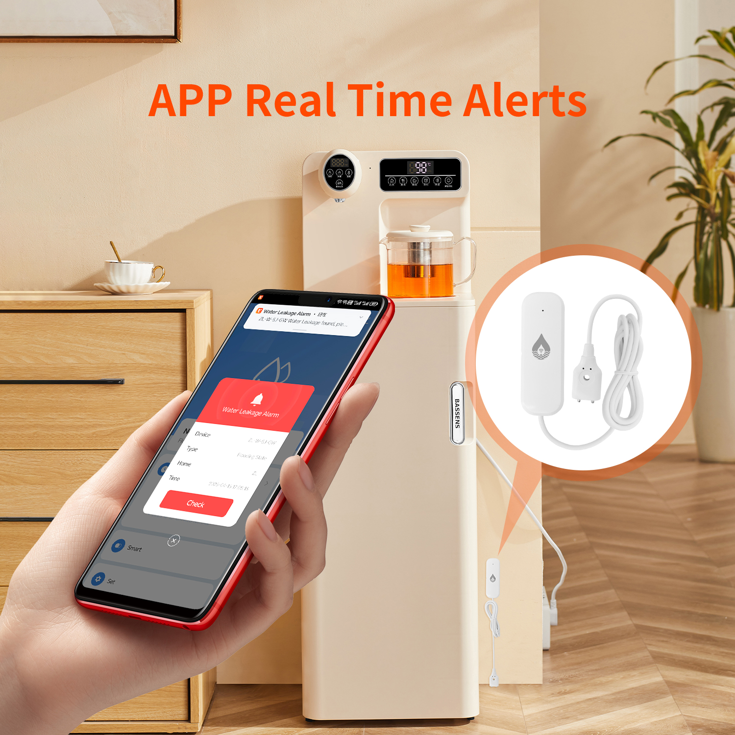 YFK Tuya WiFi Water Leakage Se - مراجعة Water Alarm Sensor وسعره