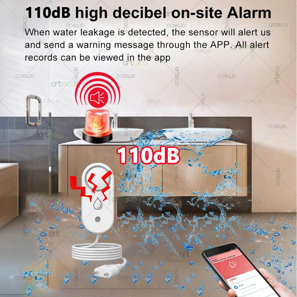 Zigbee Water Leakage Sensor Fl - مراجعة Water Alarm Sensor وسعره