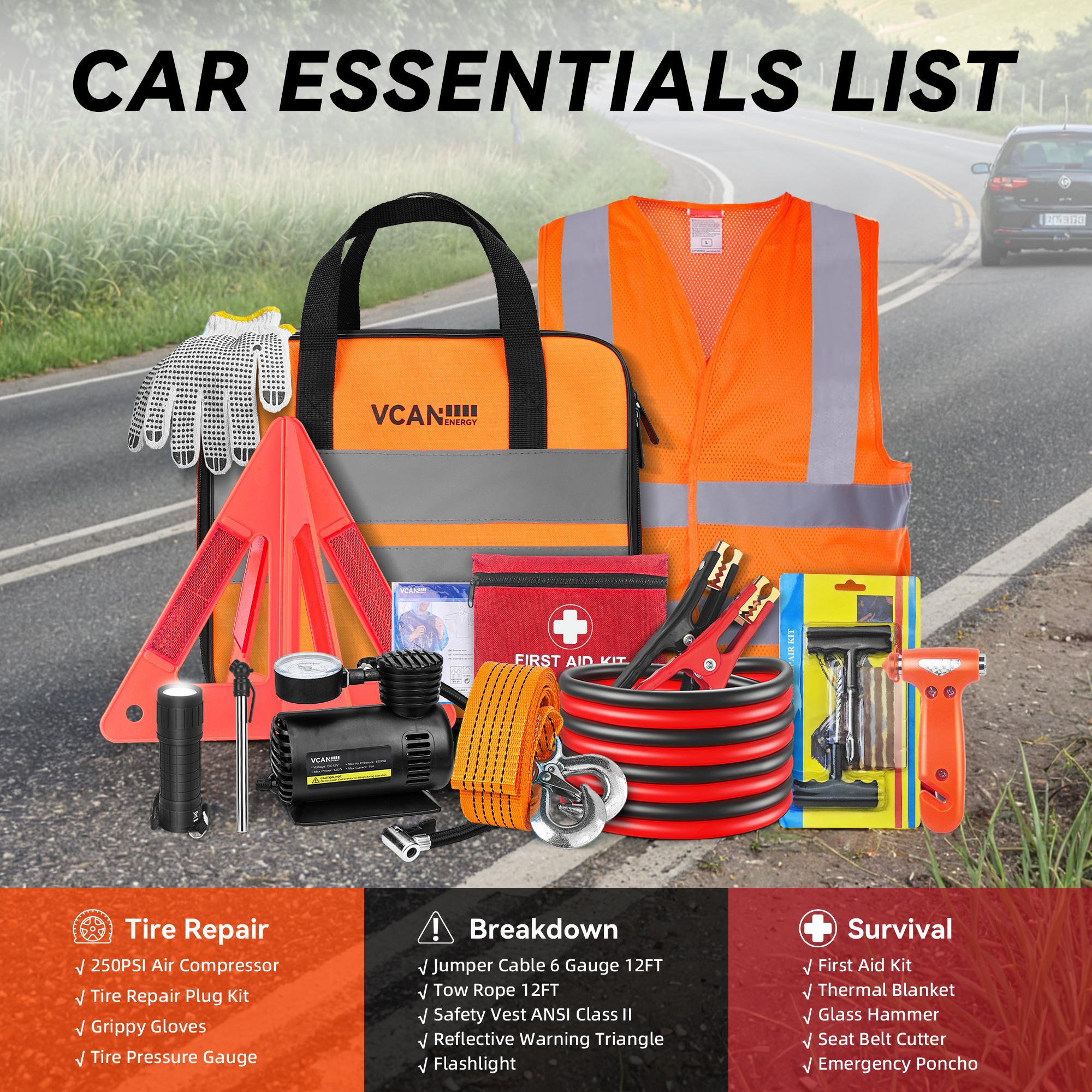 Emergency Safety Kit Bag with  - مراجعة First Aid Bag Kit وسعره