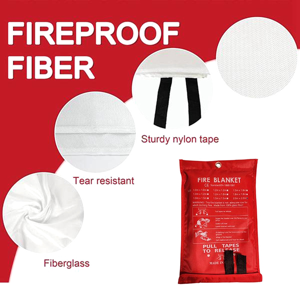 AED2-Emergency Fire Blanket, F - مراجعة Fire Blanket Kitchen وسعره