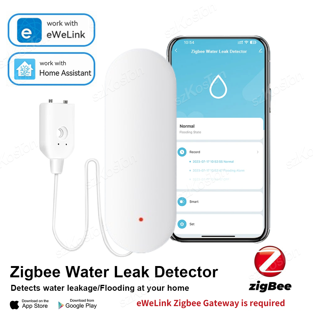 ZigBee 3.0 Water Leakage Senso - مراجعة Water Alarm Sensor وسعره