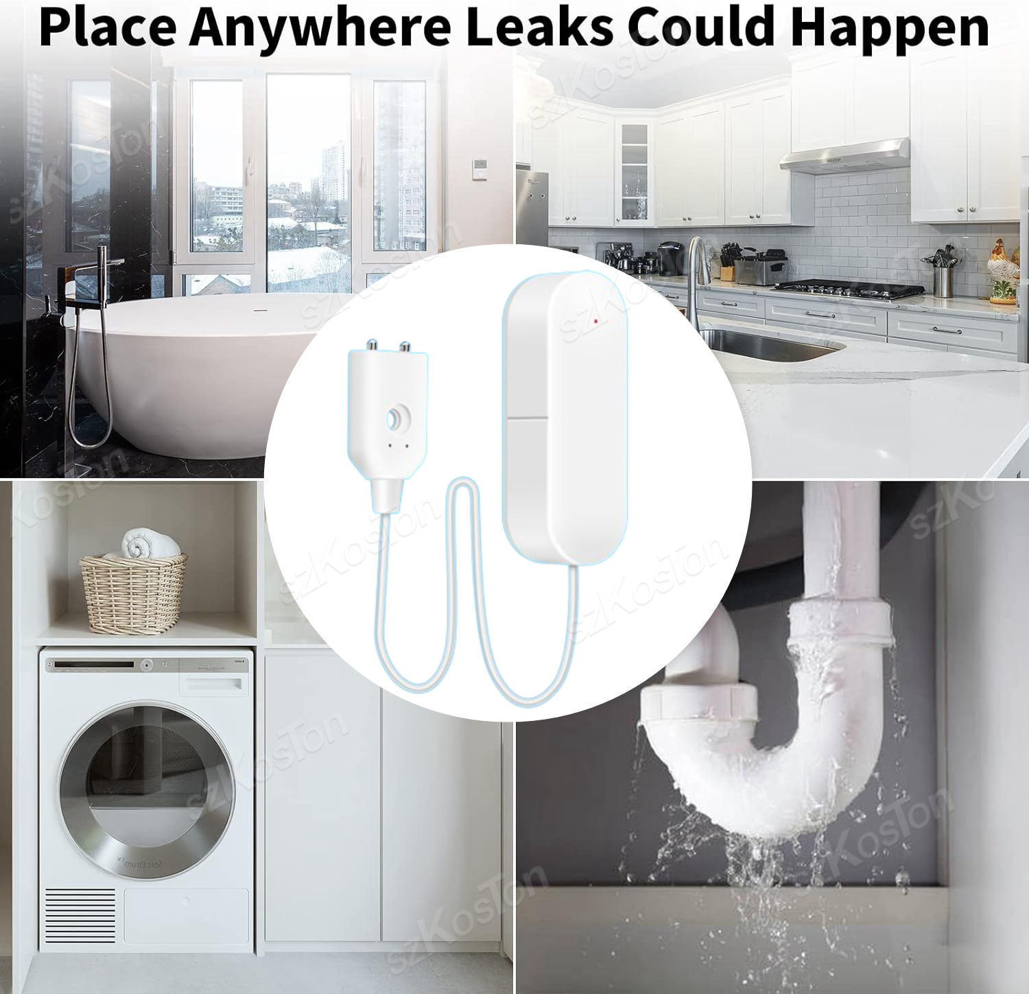 ZigBee 3.0 Water Leakage Senso - مراجعة Water Alarm Sensor وسعره