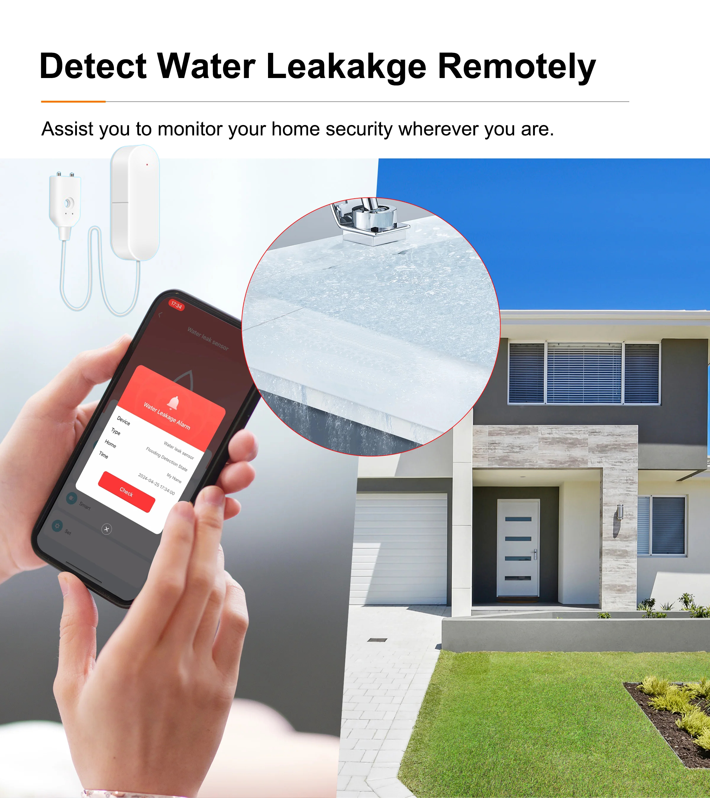 ZigBee 3.0 Water Leakage Senso - مراجعة Water Alarm Sensor وسعره