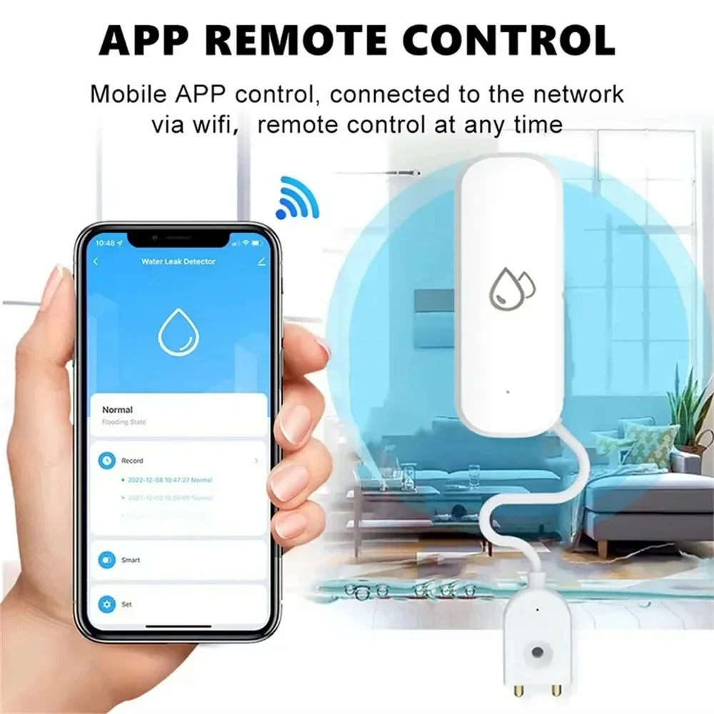 Tuya WiFi Water Sensor Leakage - مراجعة Water Alarm Sensor وسعره