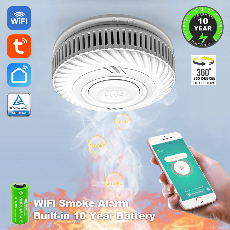 WiFi Tuya Smart Smoke Detector - مراجعة Smoke Detector Interconnected وسعره