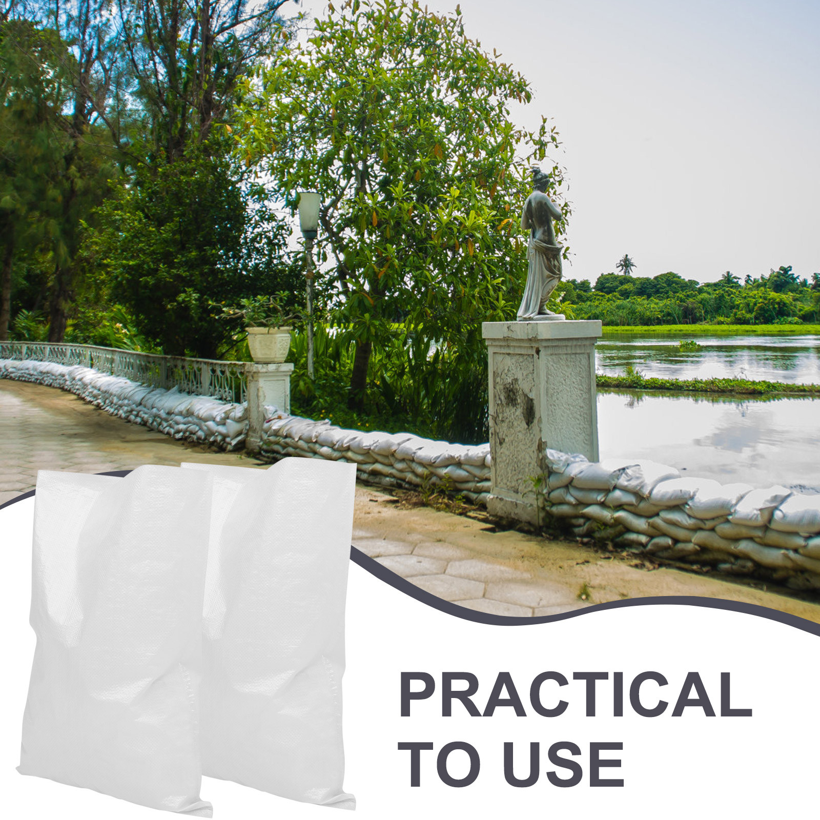 5Pcs Waterproof Woven Sandbags - مراجعة Flood Barrier Bag وسعره