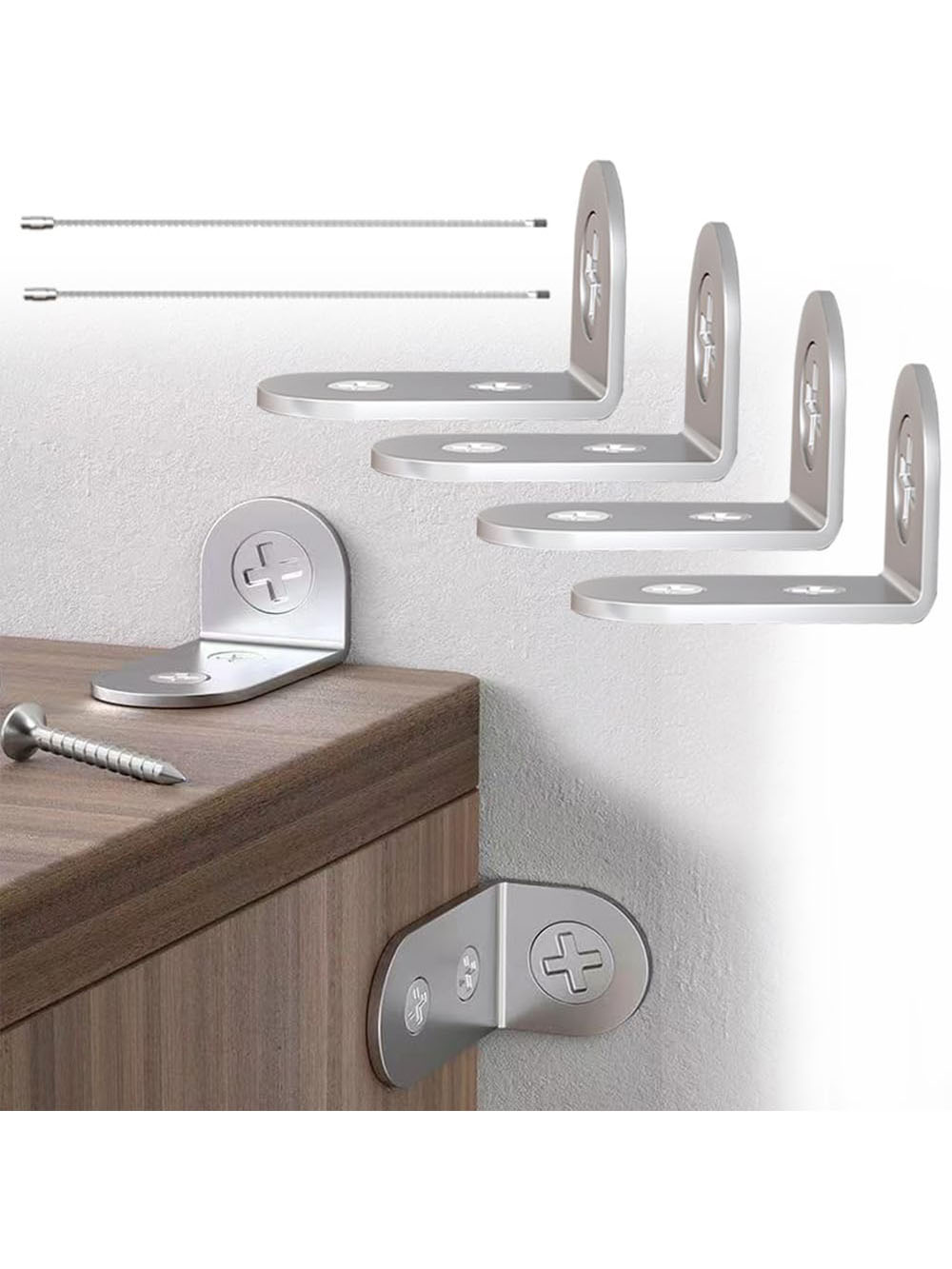 4pcs Furniture Anchors Earthqu - مراجعة Earthquake Anchor Strap وسعره
