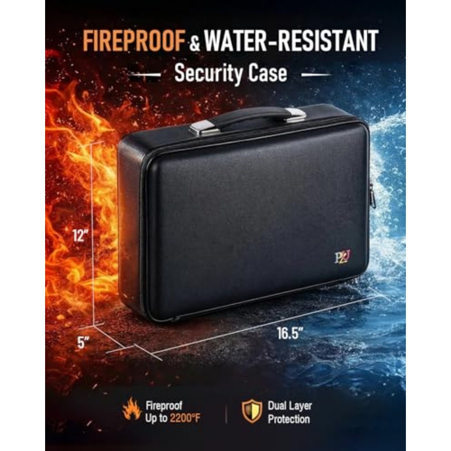 Fireproof Document Box - Hard- - مراجعة Fire Safe Document وسعره
