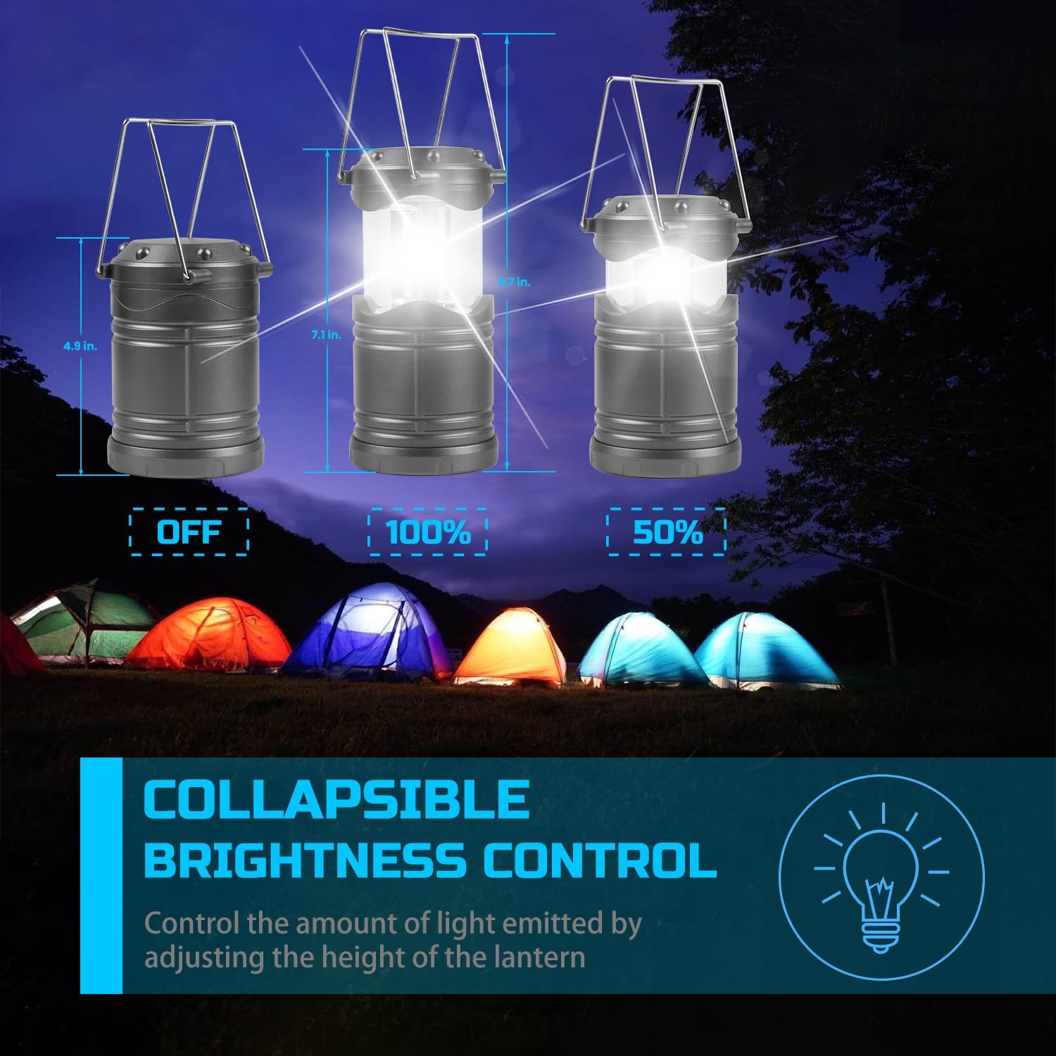 8 Pack LED Lantern Camping Lig - مراجعة Power Outage Light وسعره